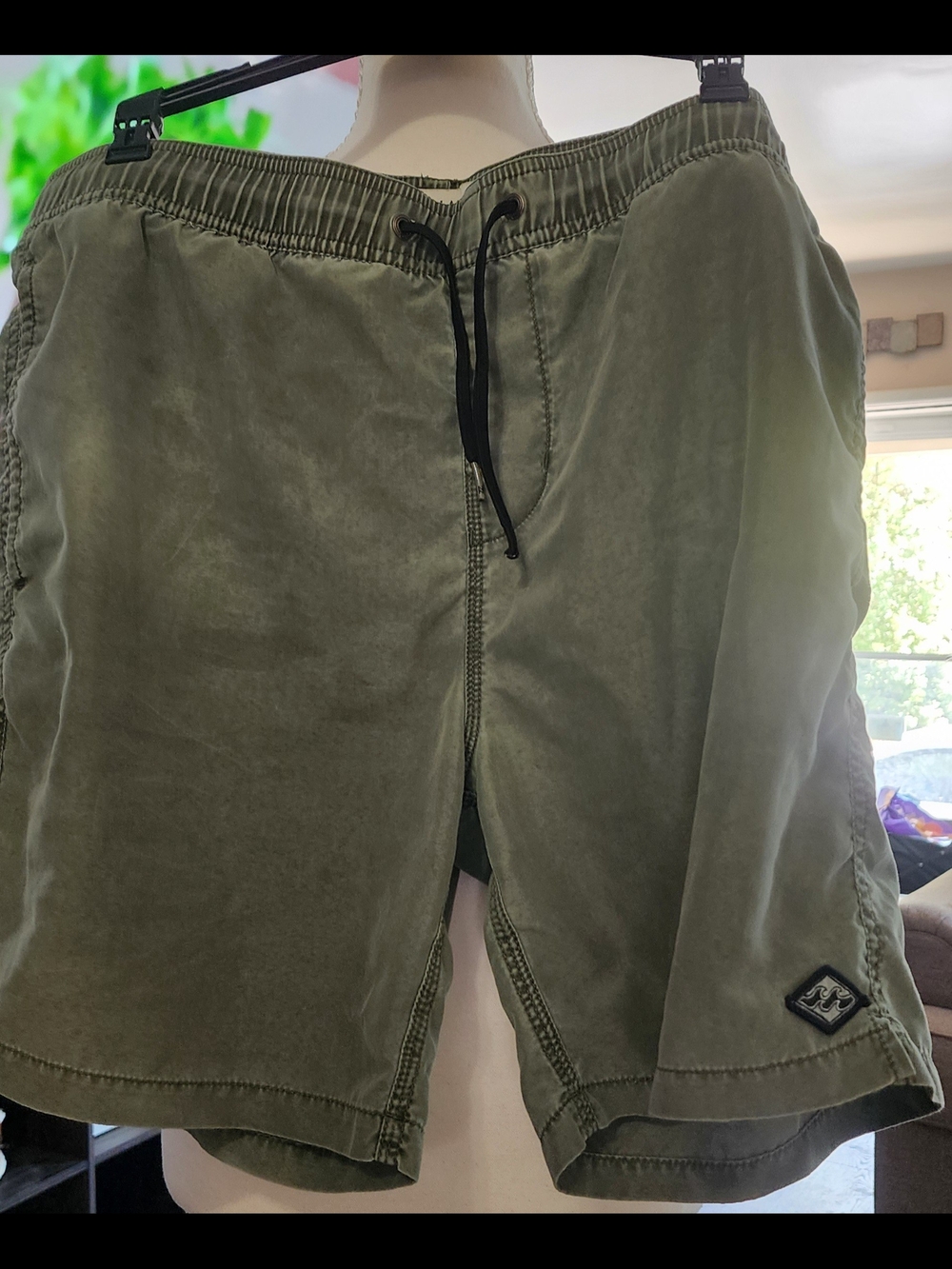 Billabong Men's Olive Green Cargo Shorts Sz MED - Picture 3 of 7